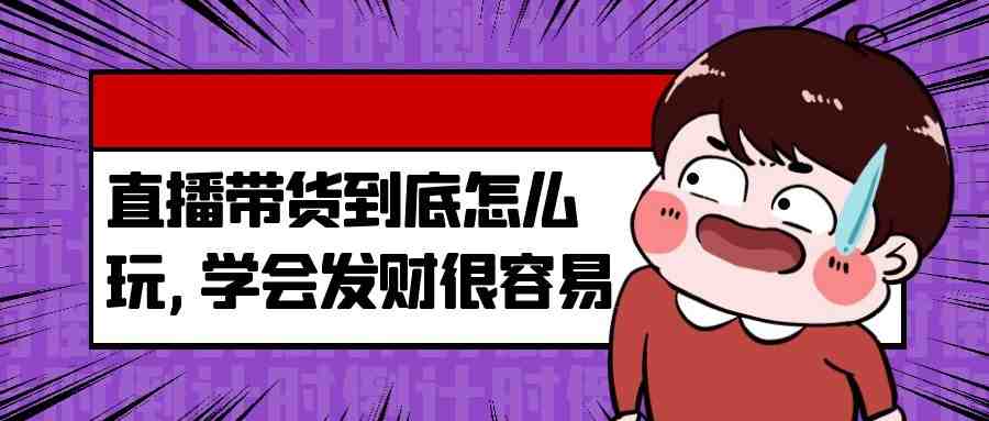 直播带货全攻略：直播带货到底怎么玩