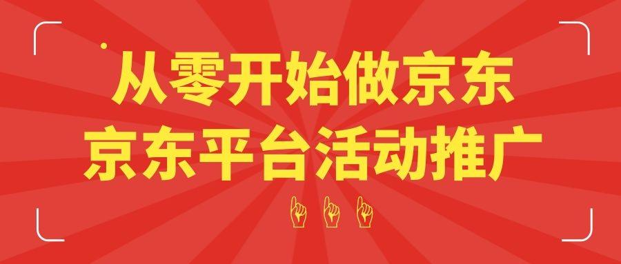 从零开始做京东：京东平台活动推广
